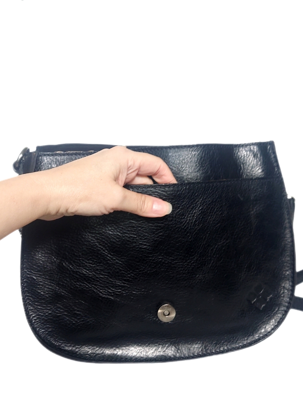 PATRICIA NASH Black Leather w Multicolor Beading Crossbody Bag - Picture 6 of 10